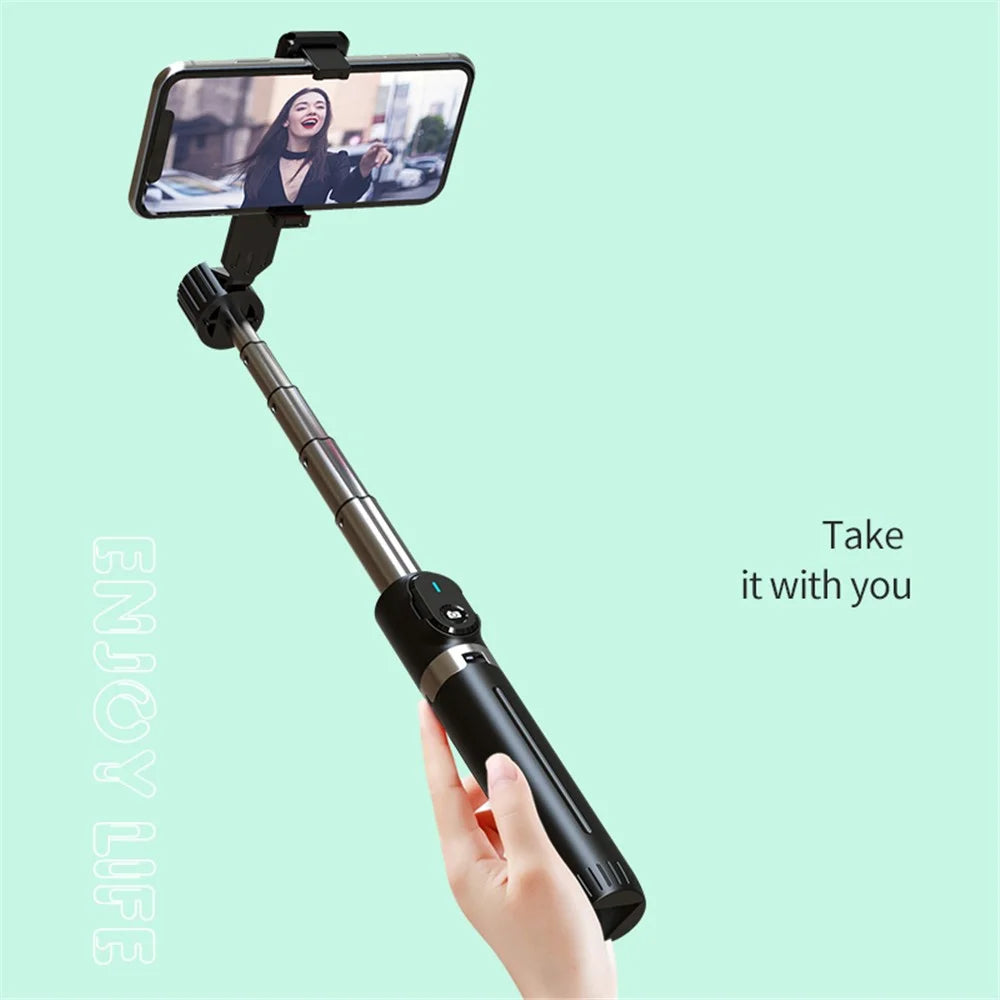 P90 1.1m Extension Selfie Stick Phone Clip Holder Wireless Remote Controlled Photography Tripod Stand - White - 4