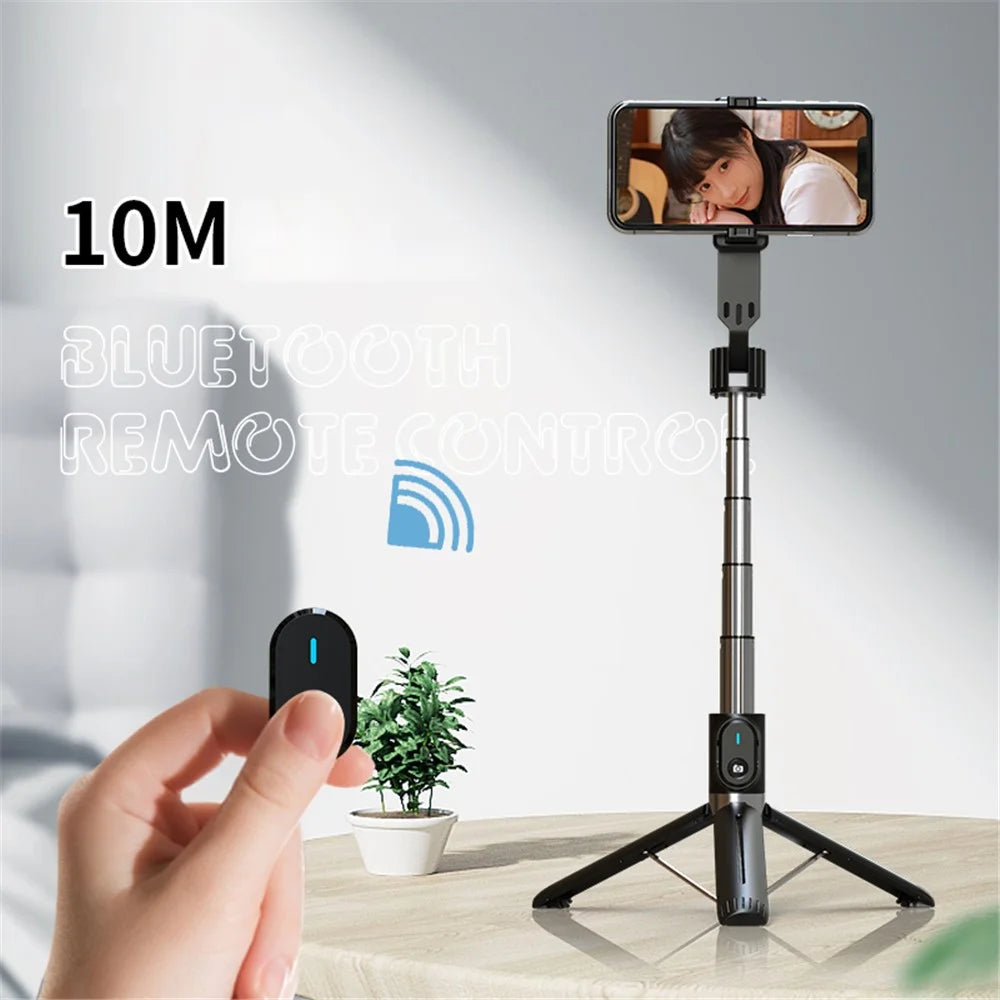 P90 1.1m Extension Selfie Stick Phone Clip Holder Wireless Remote Controlled Photography Tripod Stand - White - 6