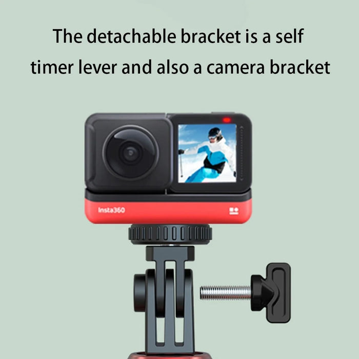 P160D 1.6m Extendable Selfie Stick Camera Tripod Stand with Single Fill Light and Wireless Bluetooth-compatible Remote Control - Black - 4
