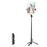P40L Aluminum Alloy Telescopic Tripod Stand Bluetooth-compatible Remote Control Selfie Stick with Double Phone Holder (No Fill Light) - 1