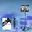 P40L Aluminum Alloy Telescopic Tripod Stand Bluetooth-compatible Remote Control Selfie Stick with Double Phone Holder (No Fill Light) - 3