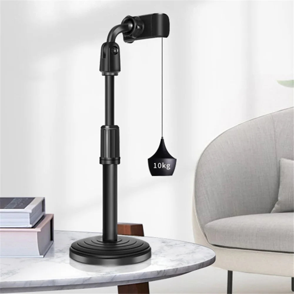 Cellphone Holder Clip Extendable Height Desktop Selfie Photo Video Recording Tripod Mount Stand for iPhone Huawei Xiaomi and More - 2