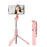 Z8S 103cm 2 in 1 Telescopic Wireless Bluetooth-compatible Selfie Stick Remote Control Folding Tripod with Fill Light - Pink - 1