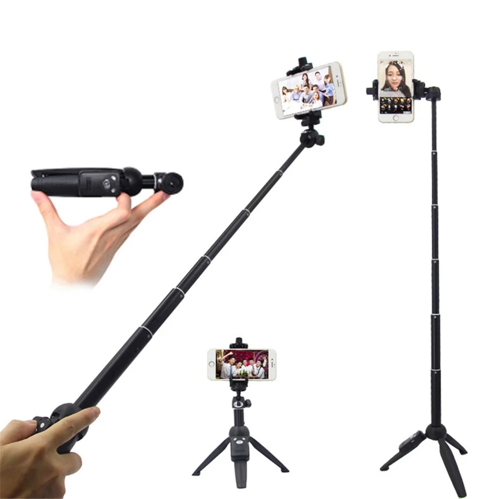 YT-9928 Portable Telescopic Selfie Stick Tripod 3.5-6.8 inch Phone Holder Stand Bluetooth-compatible Remote Control Photography Tripod - 1