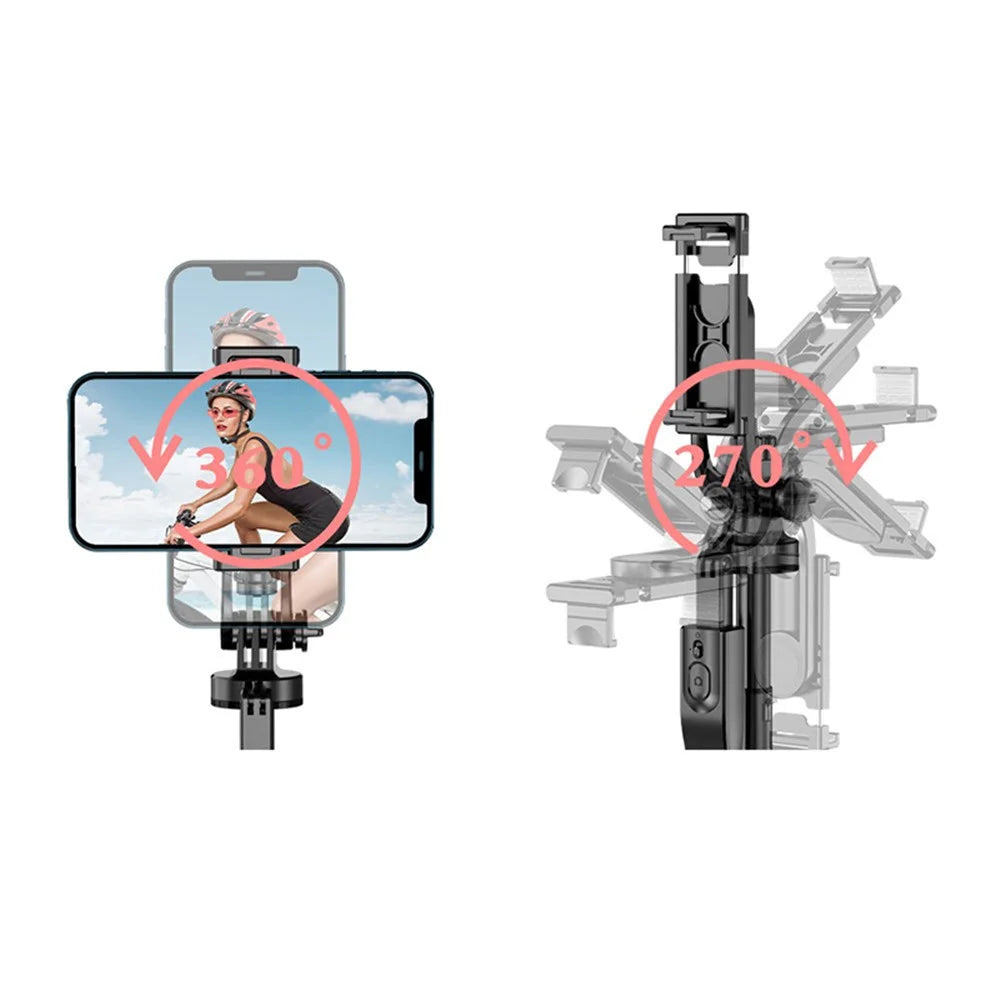 L16 Live Streaming Cell Phone Selfie Stick Camera Tripod Stand Gimbal Stabilizer Wireless Bluetooth-compatible Remote Control Phone Clip Holder Stand - 3