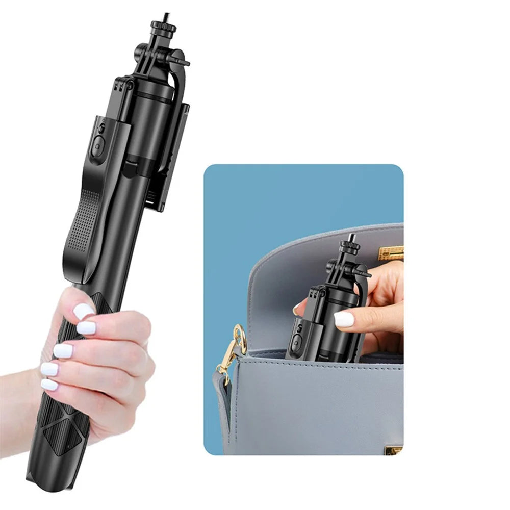 L16 34-153cm Extendable Selfie Stick Tripod Stand Camera Gimbal Stabilizer Phone Clip Holder Wireless Bluetooth-compatible Remote Control with Dual Lights - 2