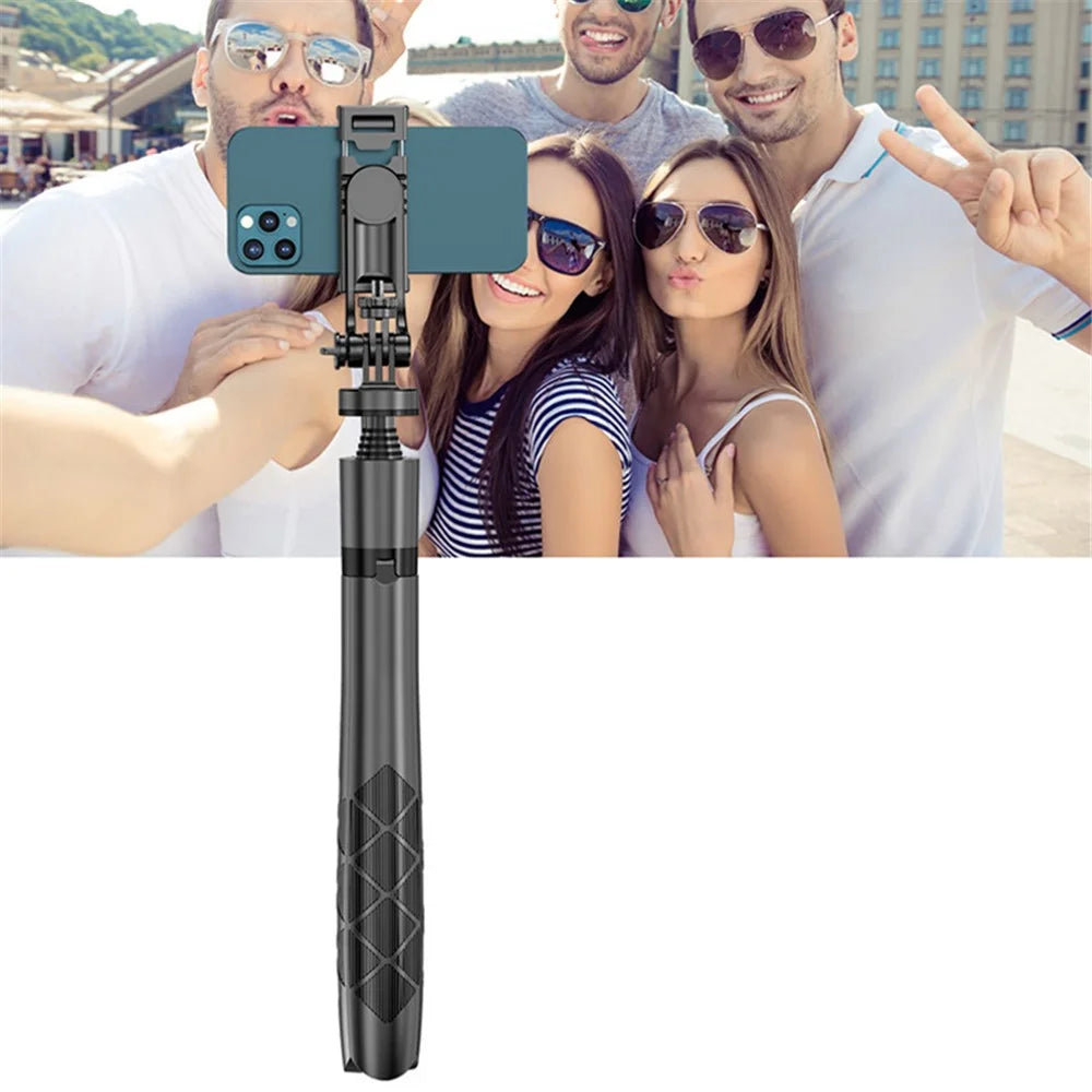 L16 34-153cm Extendable Selfie Stick Tripod Stand Camera Gimbal Stabilizer Phone Clip Holder Wireless Bluetooth-compatible Remote Control with Dual Lights - 4