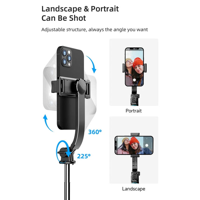 C01 1.06m Extendable Selfie Stick Tripod Stand Detachable Bracket Phone Clip Holder with Bluetooth-compatible Remote Controller - 6