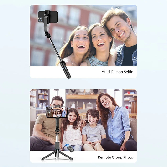 C01 1.06m Extendable Selfie Stick Tripod Stand Detachable Bracket Phone Clip Holder with Bluetooth-compatible Remote Controller - 7