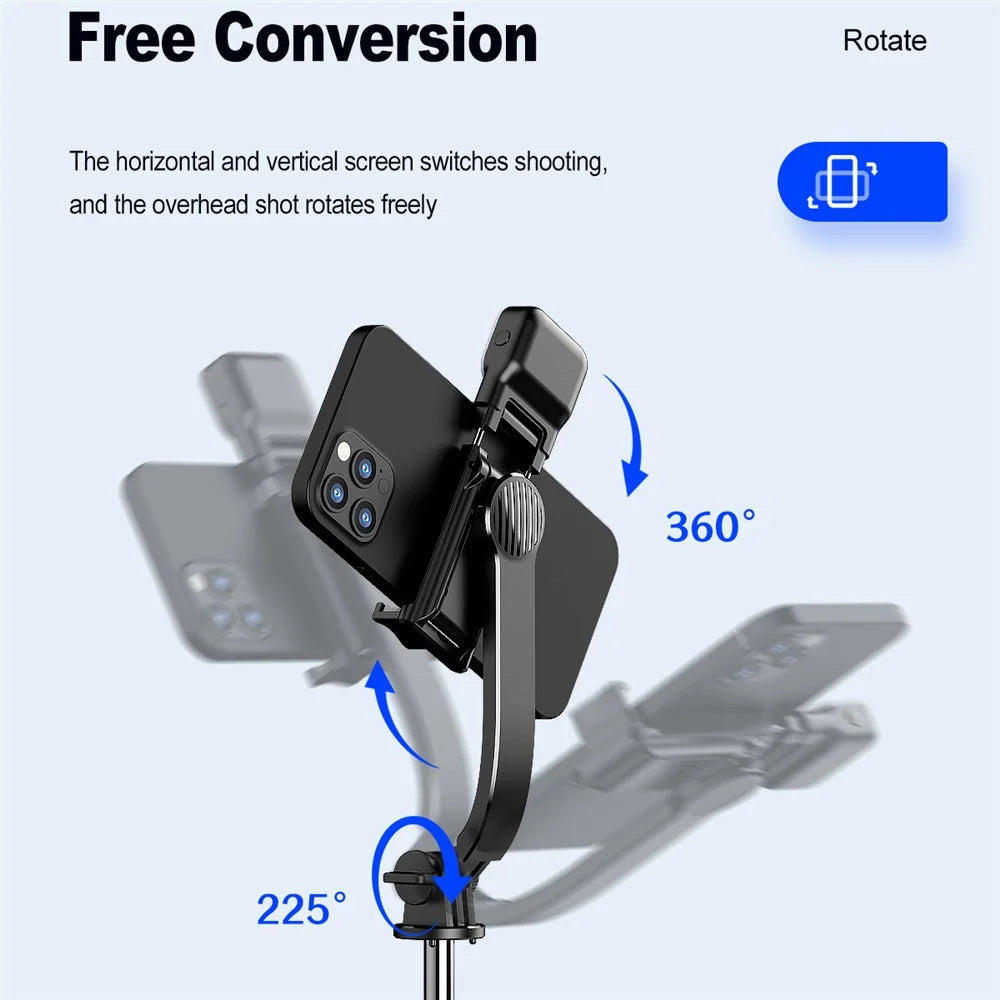 C01S Selfie Stick Telescopic Tripod Stand LED Fill Light Detachable Phone Clip Holder with Bluetooth-compatible Remote Control - 5