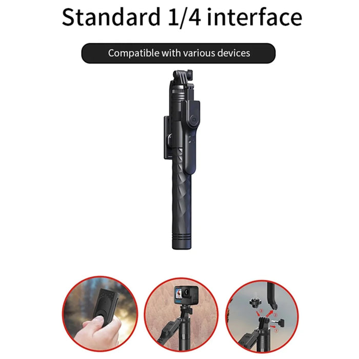 JMARY KT-239 1.75m Telescopic Selfie Stick Tripod Stand Cell Phone Clip Rotation Design Camera Mount Holder - 6