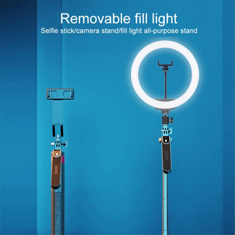 P185 1.8m Telescopic Selfie Stand 4-Leg Vlogging Portable Tripod Stand Holder for Cell Phone, Ring Light - 4
