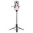 Z14pro Tripod Stand Phone Clip Holder LED Light Design 23-140CM Extendable Selfie Stick with Bluetooth-compatible Remote Control - Black - 1