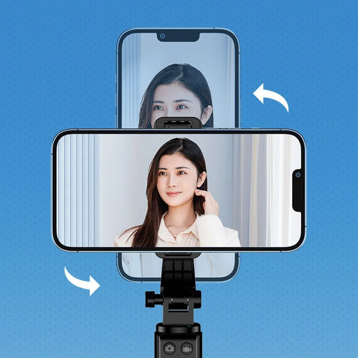 Z14pro Tripod Stand Phone Clip Holder LED Light Design 23-140CM Extendable Selfie Stick with Bluetooth-compatible Remote Control - Black - 5