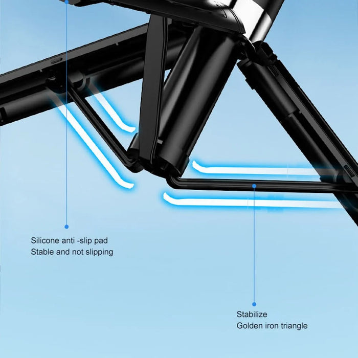 Z14pro Tripod Stand Phone Clip Holder LED Light Design 23-140CM Extendable Selfie Stick with Bluetooth-compatible Remote Control - Black - 7