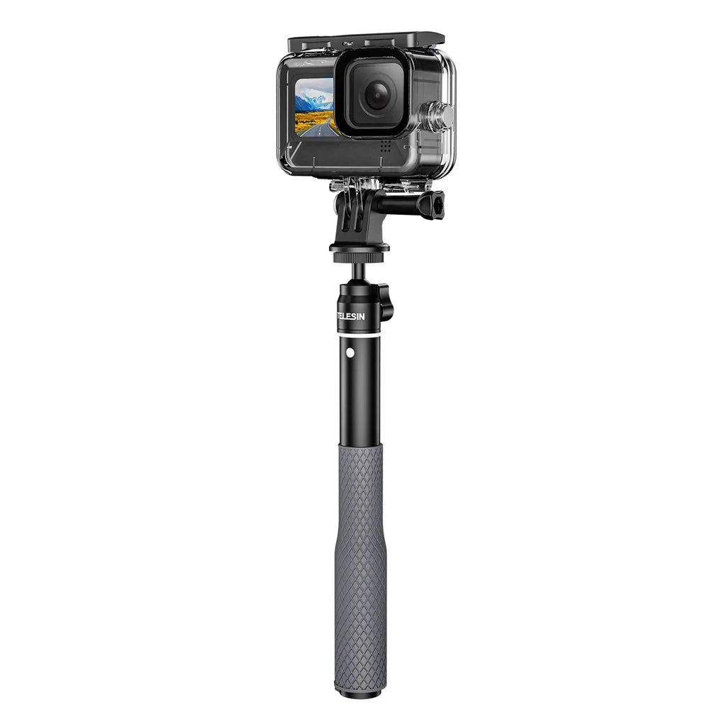 TELESIN WSS-001 Aluminum Alloy Waterproof Gimbal Selfie Stick for Diving, Snorkeling Extension Stick for GoPro Hero - 3