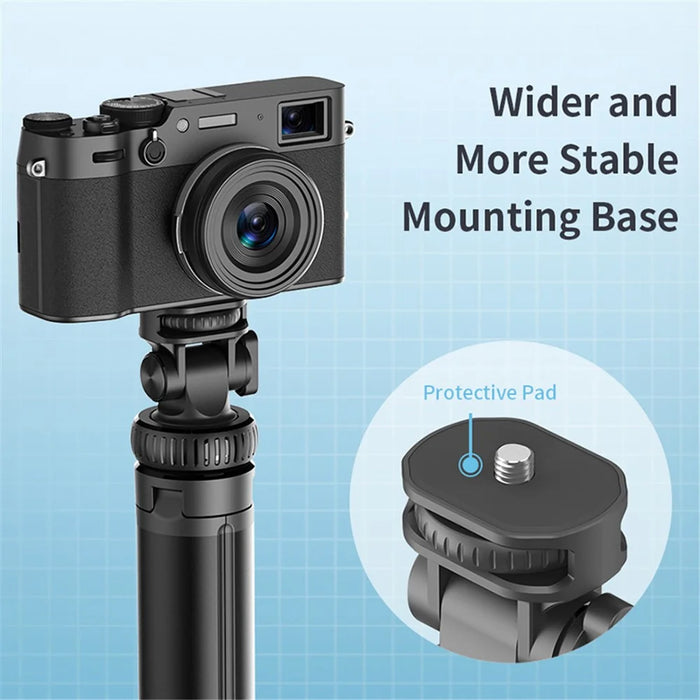 C05 Dual Fill Light Handheld Stabilizer Tripod Stand Floor Standing Adjustable Bluetooth-compatible Selfie Stick for Cell Phone Live Streaming - 5