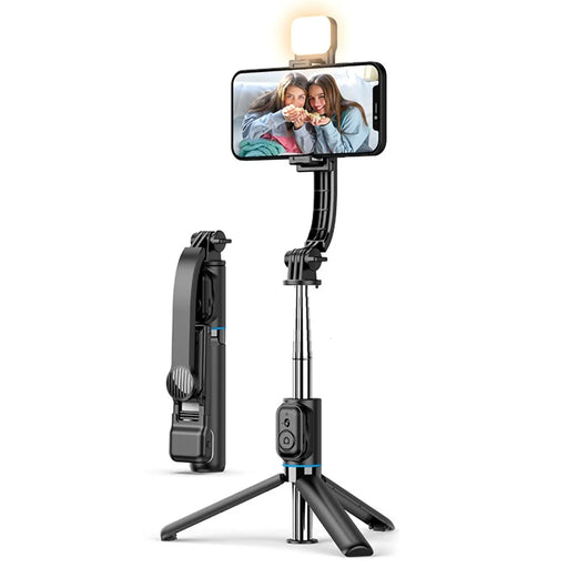 C01S Detachable Desktop Tripod Stand Multifunctional Portable Bluetooth-compatible Selfie Stick with Single Fill Light - 1