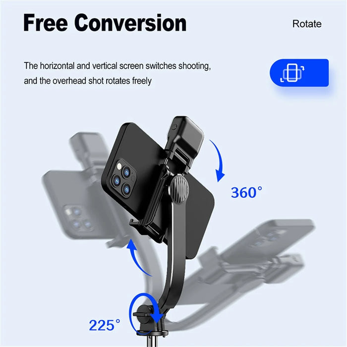 C01S Detachable Desktop Tripod Stand Multifunctional Portable Bluetooth-compatible Selfie Stick with Single Fill Light - 5