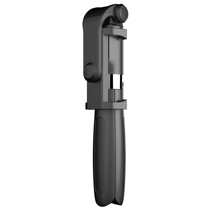 L01 Mini Tripod Stand Phone Clip Holder Extendable Selfie Stick with Bluetooth-compatible Remote Control - Black - 1