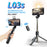 L03S Bluetooth-compatible Selfie Stick Aluminum Alloy Rod Telescopic Tripod Stand with Fill Light - Black - 2