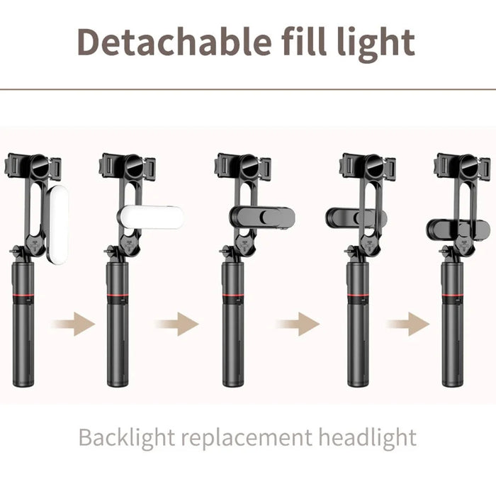 L15 Portable Fill Light Selfie Stick Wireless Bluetooth-compatible Remote Control Tripod Stand for 8-Pin Android Cell Phones - 4