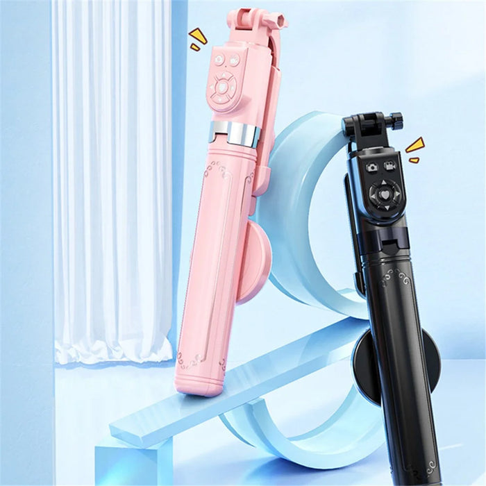 Z14 Pro 140cm Telescopic Tripod Stand with Fill Light Wireless Bluetooth-compatible Selfie Stick - Black - 4