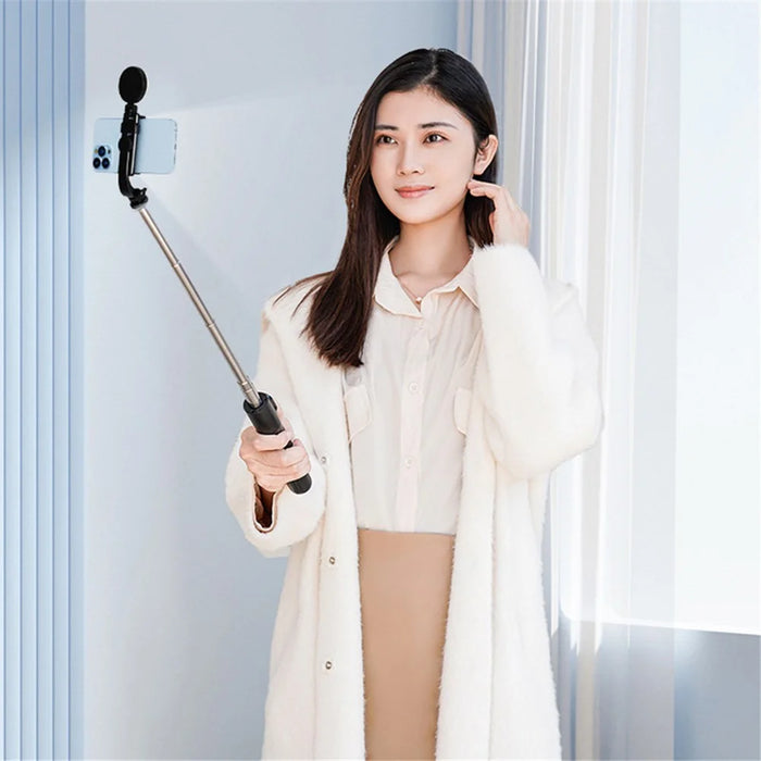 Z14 Pro 140cm Telescopic Tripod Stand with Fill Light Wireless Bluetooth-compatible Selfie Stick - Black - 5