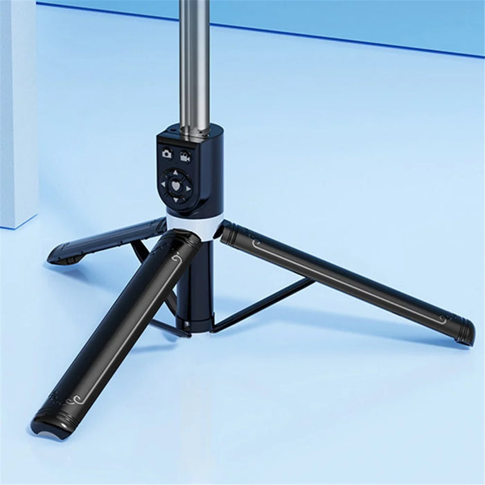 Z14 Pro 140cm Telescopic Tripod Stand with Fill Light Wireless Bluetooth-compatible Selfie Stick - Black - 7