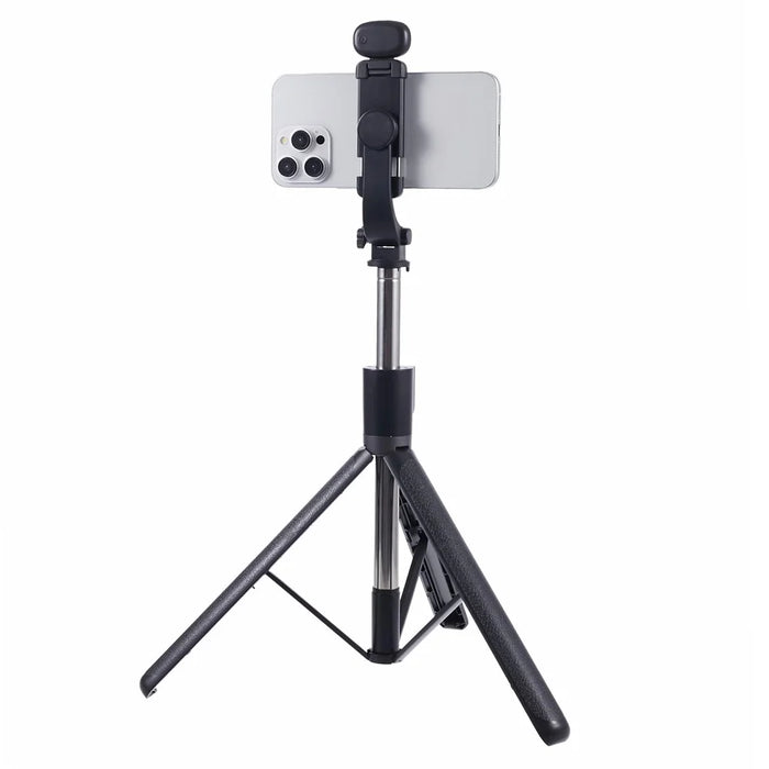Z16S Tripod Stand Phone Clip Fill Light Design 175CM Selfie Stick with Bluetooth-compatible Remote Shutter - Black - 3