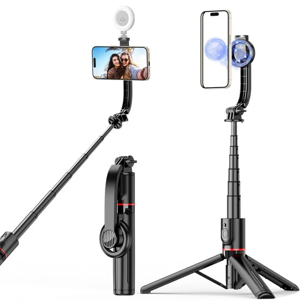 L20 Magnetic Absorption Phone Holder Tripod Stand Aluminum Alloy Extendable Selfie Stick - 1