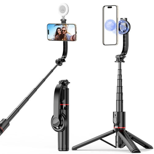 L20 Magnetic Absorption Phone Holder Tripod Stand Aluminum Alloy Extendable Selfie Stick - 1