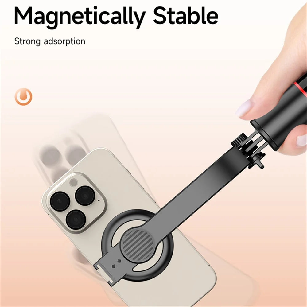 L20 Magnetic Absorption Phone Holder Tripod Stand Aluminum Alloy Extendable Selfie Stick - 2