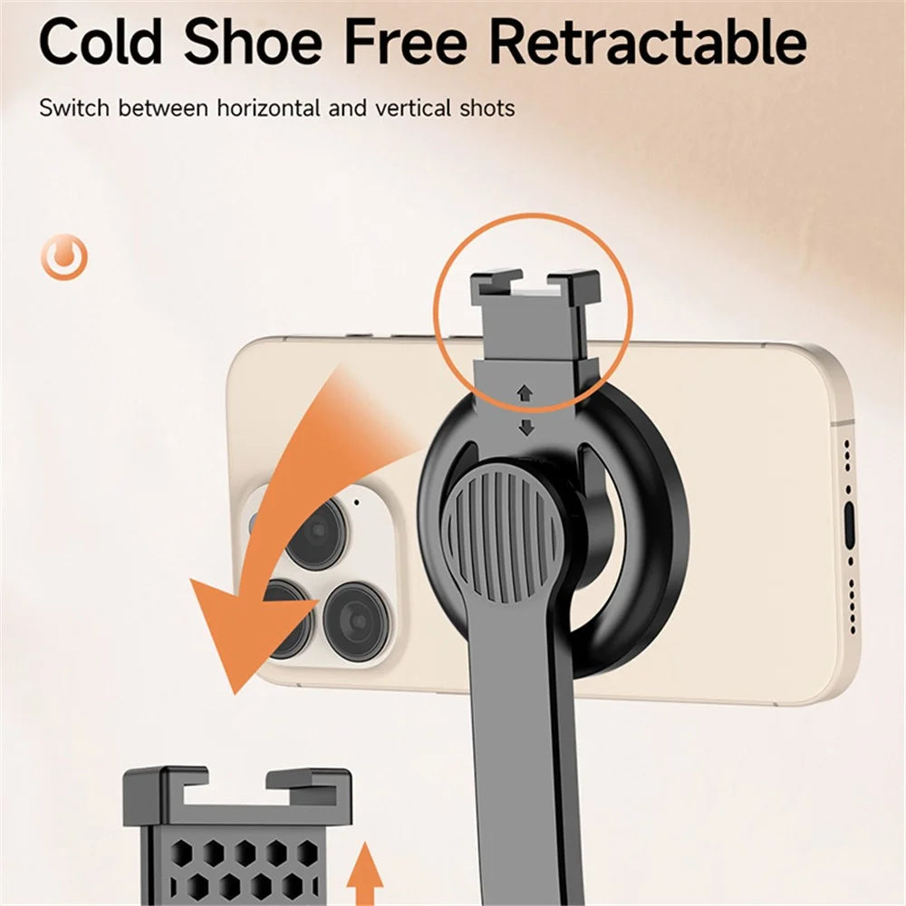 L20 Magnetic Absorption Phone Holder Tripod Stand Aluminum Alloy Extendable Selfie Stick - 4