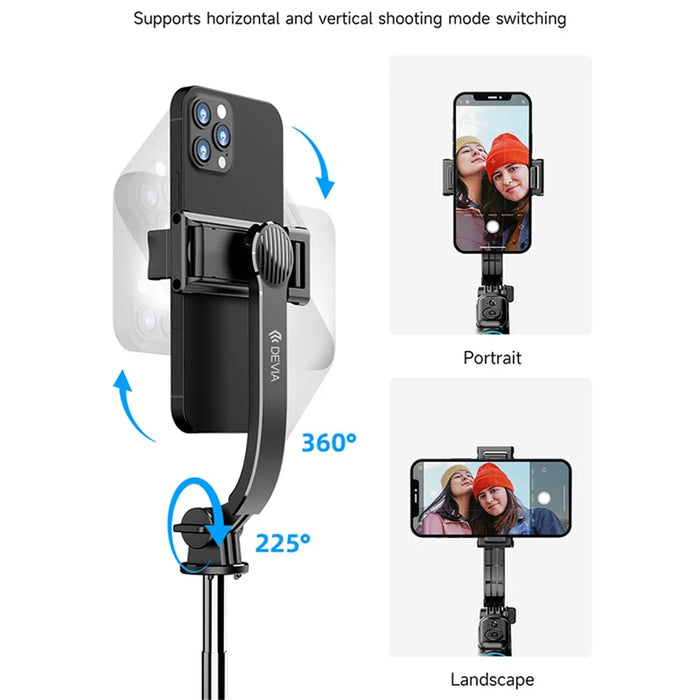 DEVIA C01 Extendable Phone Tripod Multifunctional Selfie Stick Phone Vlog Tripod Stand - 5