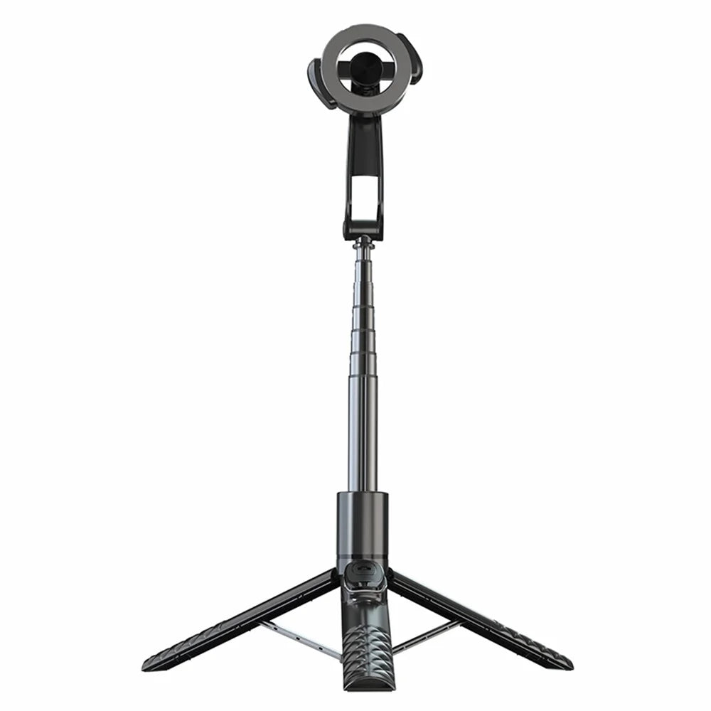 A67P-C Magnetic Phone Holder Tripod Aluminum Alloy+ABS Extendable Bluetooth-compatible Selfie Stick - 1