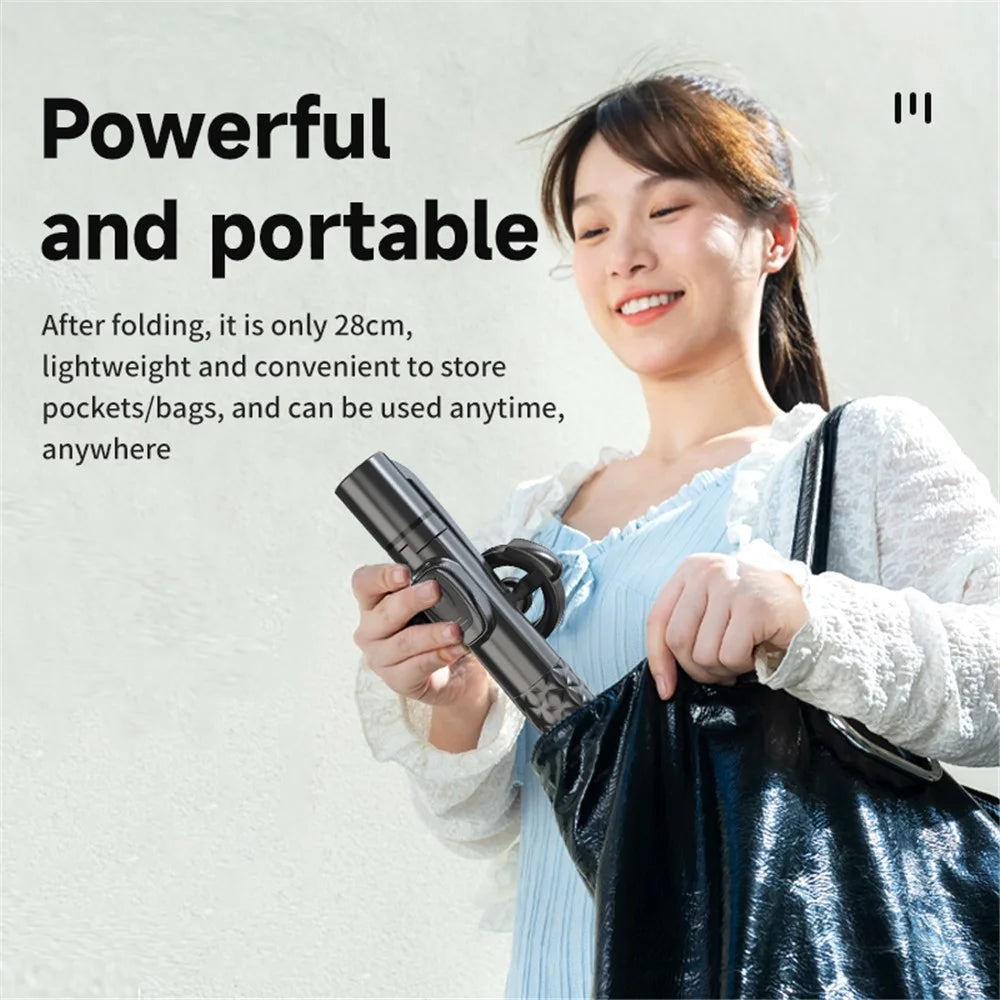 A67P-C Magnetic Phone Holder Tripod Aluminum Alloy+ABS Extendable Bluetooth-compatible Selfie Stick - 7