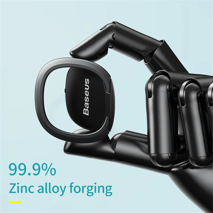 BASEUS Universal Phone Ring Holder Stand Phone Finger Kickstand Grip - Black - 4