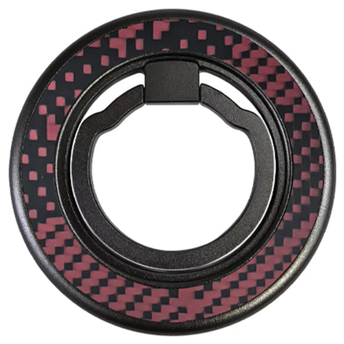 Aramid Fiber Magnetic Kickstand for Cell Phone Finger Ring Grip Holder - Camo Red - 1