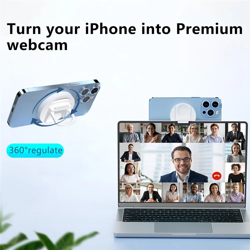 S4 Phone Ring Holder Magnetic Stand Continuity Camera Mount for iOS 16 / macOS Ventura - 2