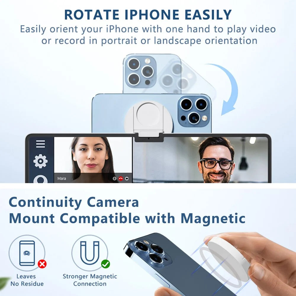 S4 Phone Ring Holder Magnetic Stand Continuity Camera Mount for iOS 16 / macOS Ventura - 3