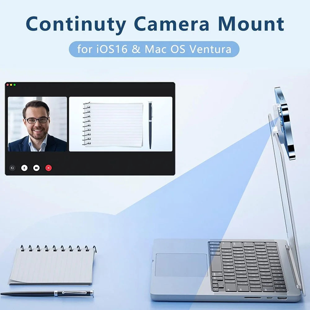 S4 Phone Ring Holder Magnetic Stand Continuity Camera Mount for iOS 16 / macOS Ventura - 6