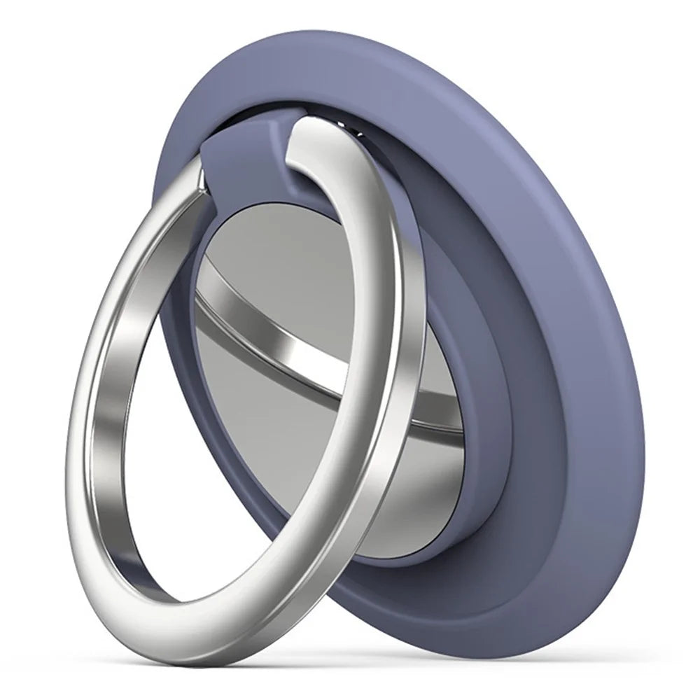 Magnetic Phone Ring Holder 360 Degree Rotation Adjustable Kickstand Finger Grip - Lavender Grey - 1