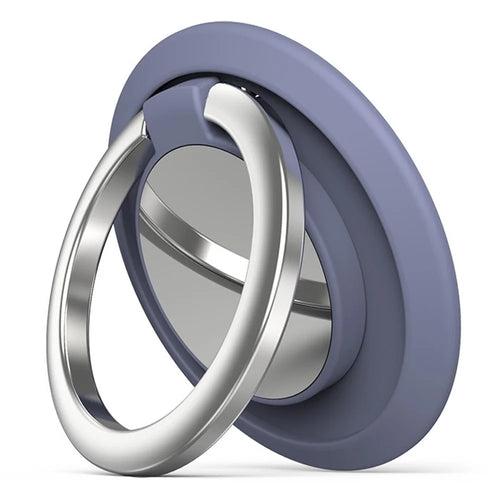Magnetic Phone Ring Holder 360 Degree Rotation Adjustable Kickstand Finger Grip - Lavender Grey - 1