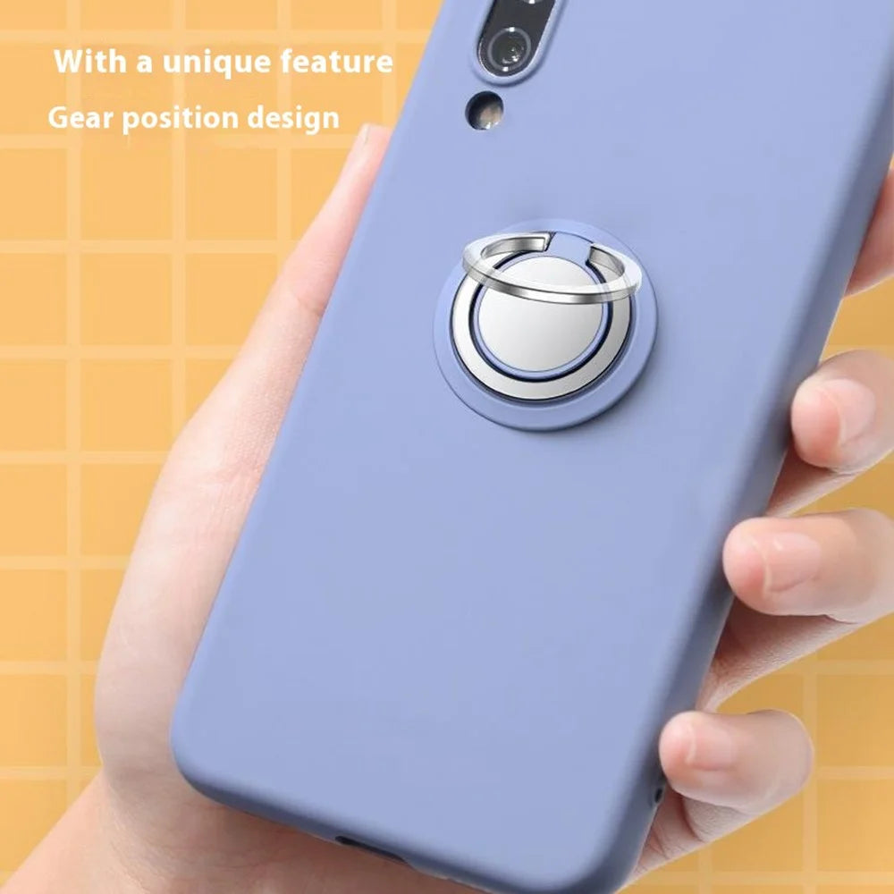 Magnetic Phone Ring Holder 360 Degree Rotation Adjustable Kickstand Finger Grip - Lavender Grey - 2
