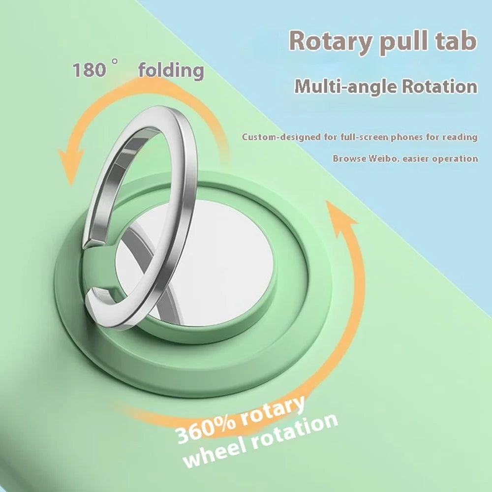 Magnetic Phone Ring Holder 360 Degree Rotation Adjustable Kickstand Finger Grip - Lavender Grey - 5