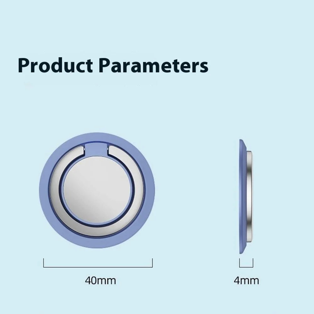 Magnetic Phone Ring Holder 360 Degree Rotation Adjustable Kickstand Finger Grip - Lavender Grey - 7