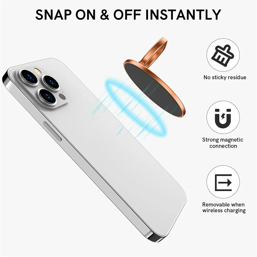 AHASTYLE DD-01 Phone Ring Holder Aluminum Alloy Phone Grip Stand Adjustable Angle - White Marble - 3