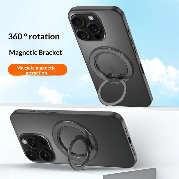360° Strong Magnetic Rotating Stand Angle Adjustable Phone Holder Detachable - Grey - 4