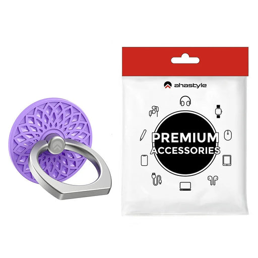 AHASTYLE ST13 Metal Ring Stand Phone Holder 360-Degree Adjustable Anti Drop Comfortable Grip - Purple - 1